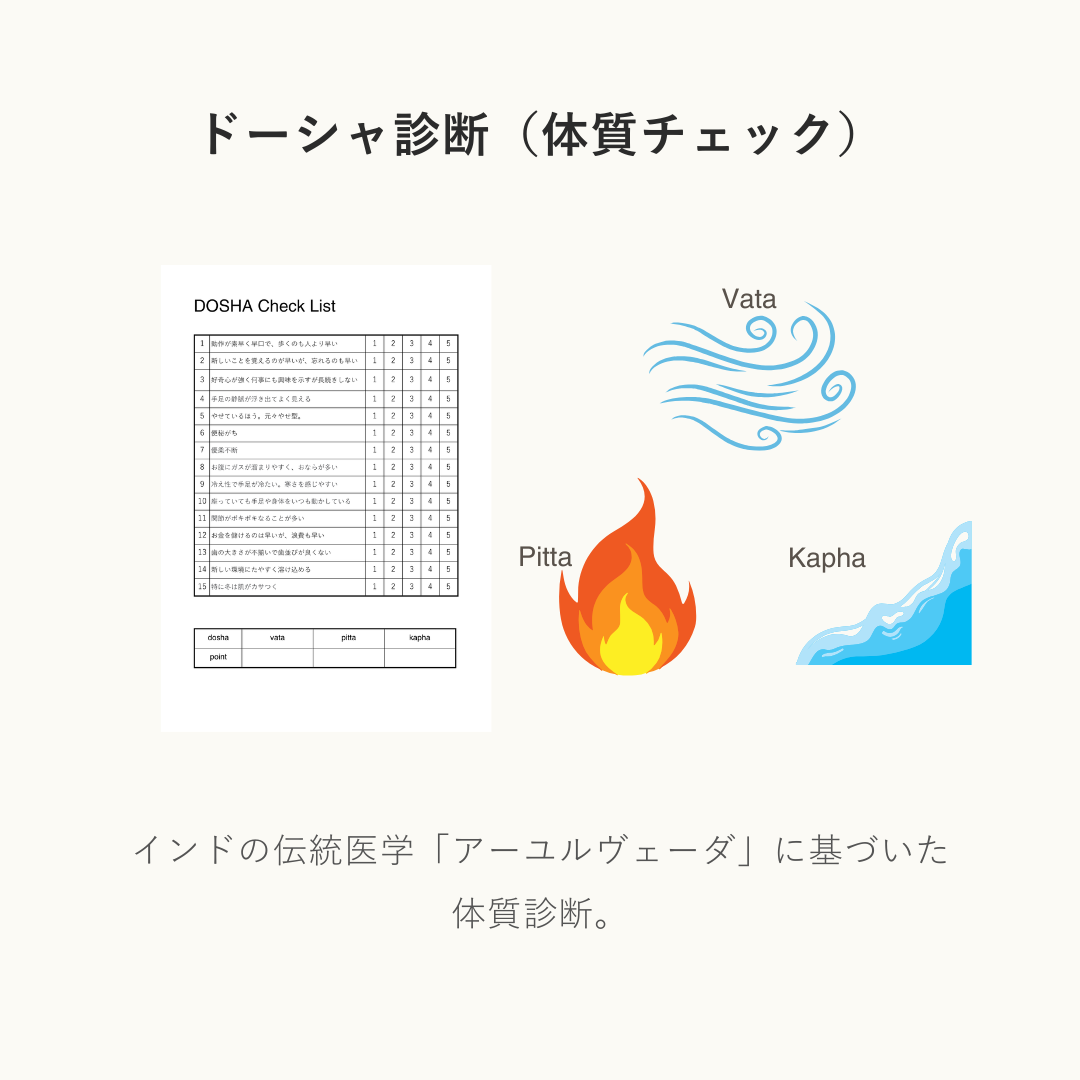 アーユルヴェーダでととのえる【オンライン講座】